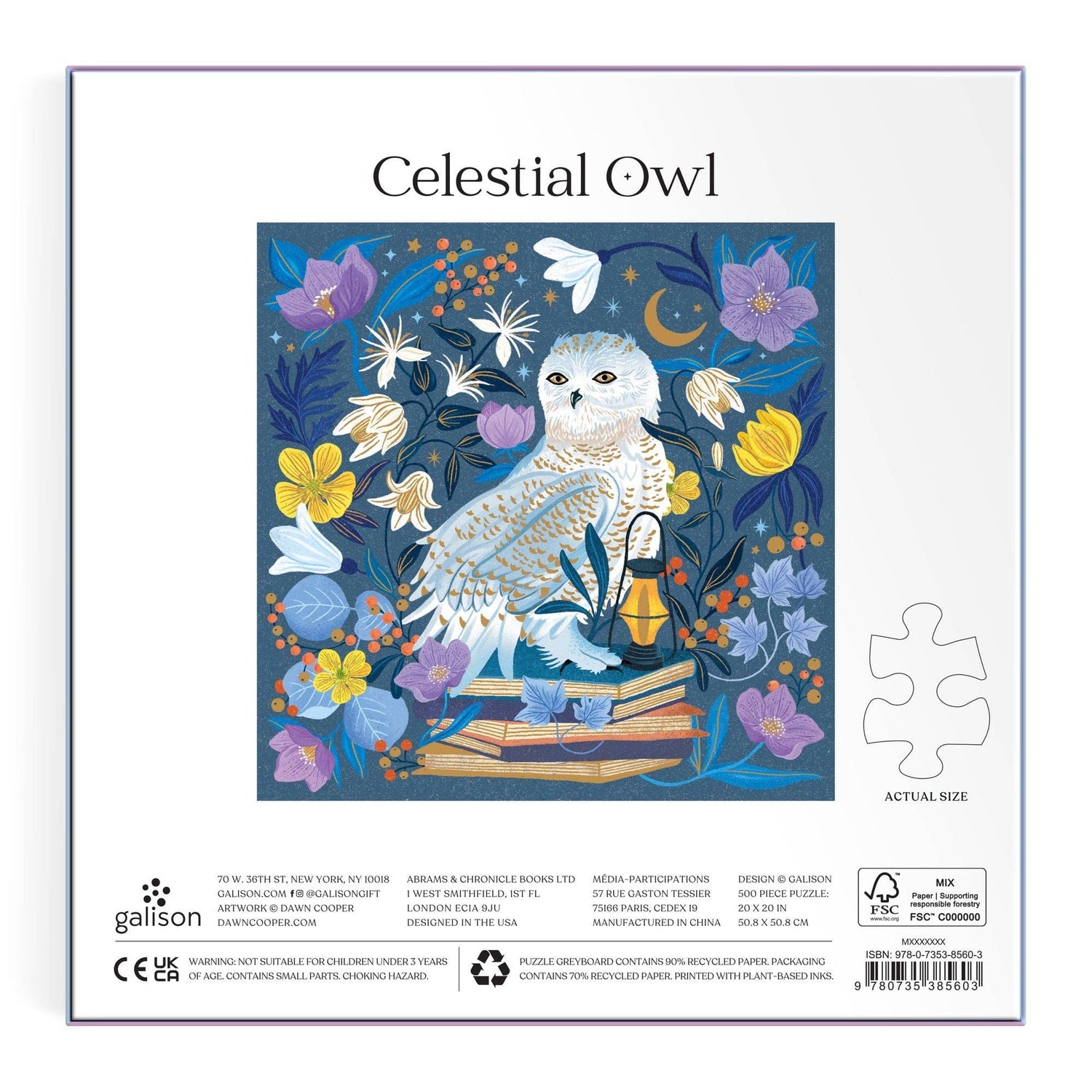 Galison: Celestial Owl 500 Piece Foil Puzzle