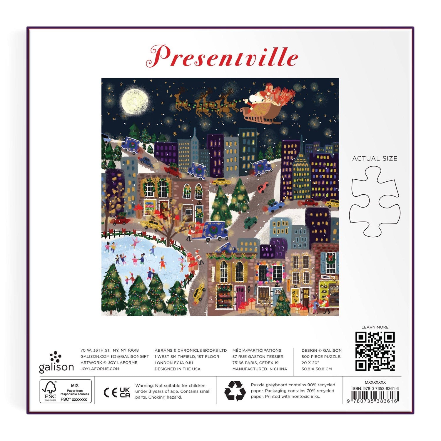 Galison: Joy Laforme Presentville 500 Piece Foil Puzzle