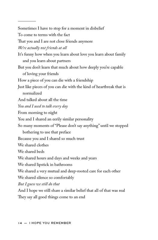I Hope You Remember: Poems on Loving, Longing, and Living  by Josie Balka