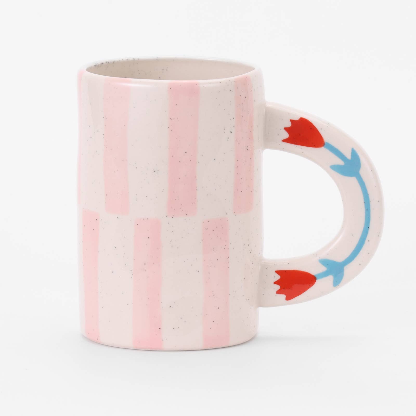 ChagoArt: Pink Stripe Ceramic Mug