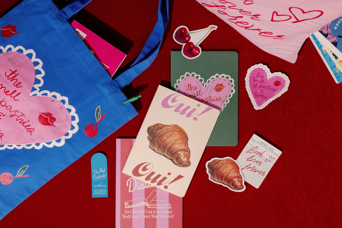 Ban.do: Pastries and Books - Big Vinyl Stickers, Set of 5