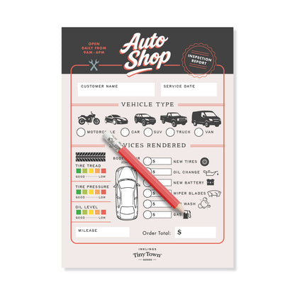 Tiny Town™ Play Notepad - Auto Shop