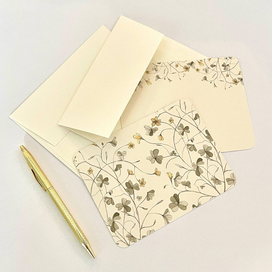 Yellow Wood Sorrel Stationery & Envelopes