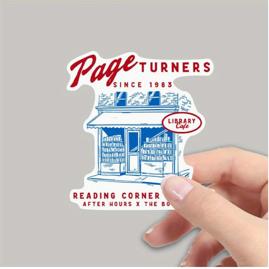 Page Turners Library Cafe Sticker