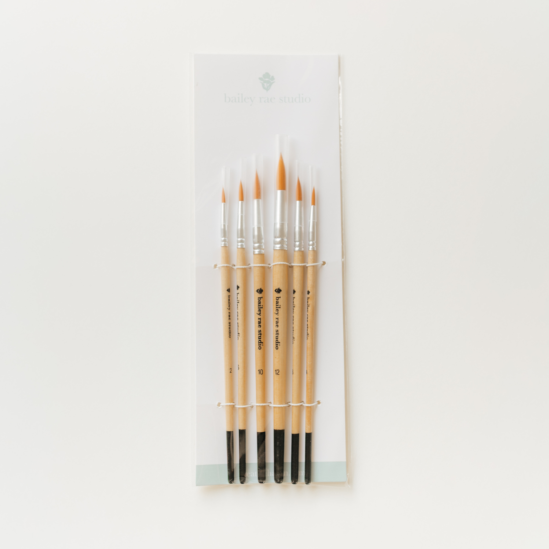 Round Tip Watercolor Brush Set - 6 piece