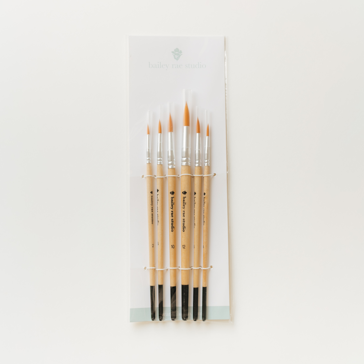 Round Tip Watercolor Brush Set - 6 piece