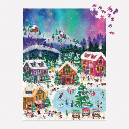 Galison: Joy Laforme Northern Lights 1000 Piece Foil Puzzle