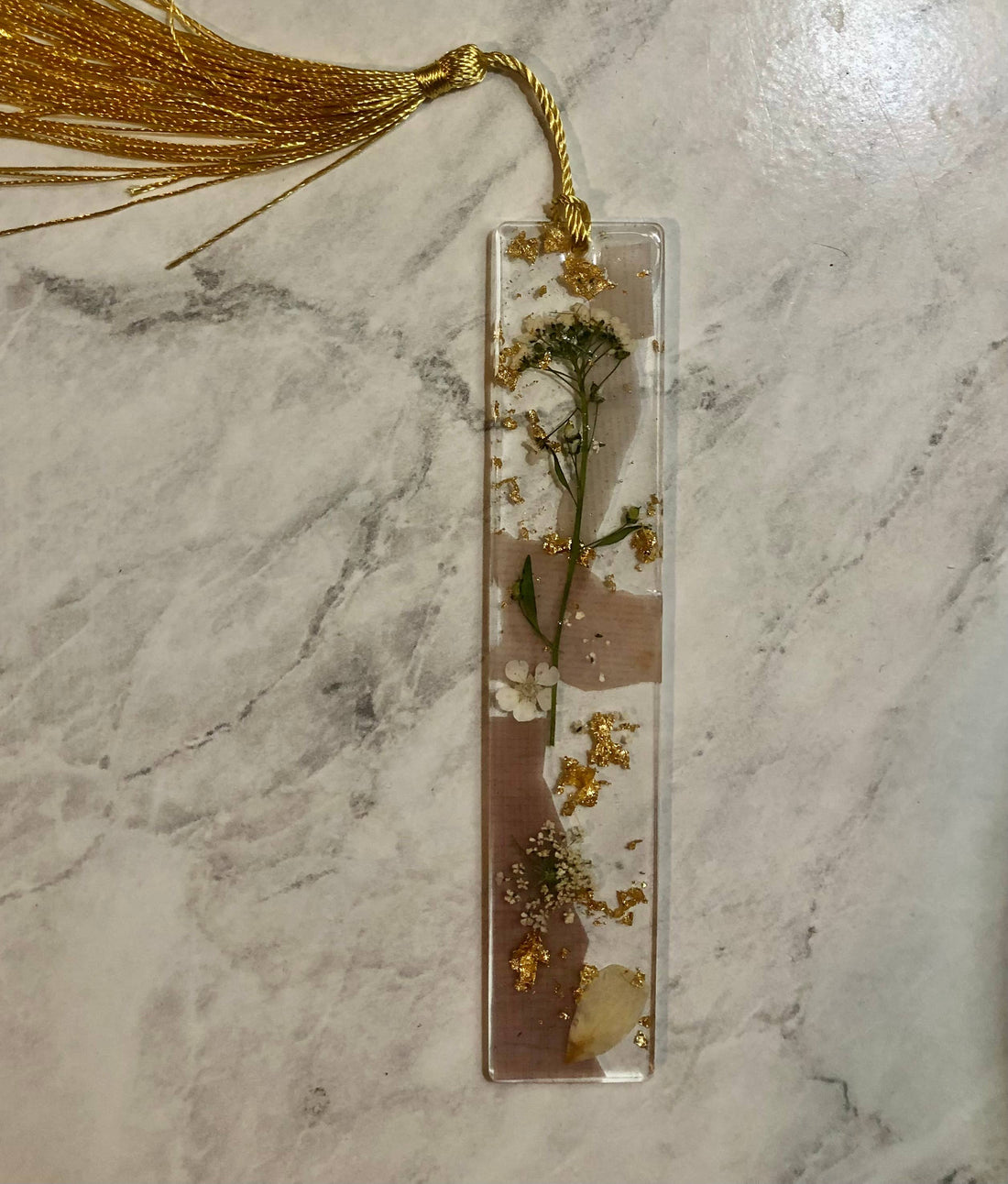 Vintage Floral Resin Bookmark