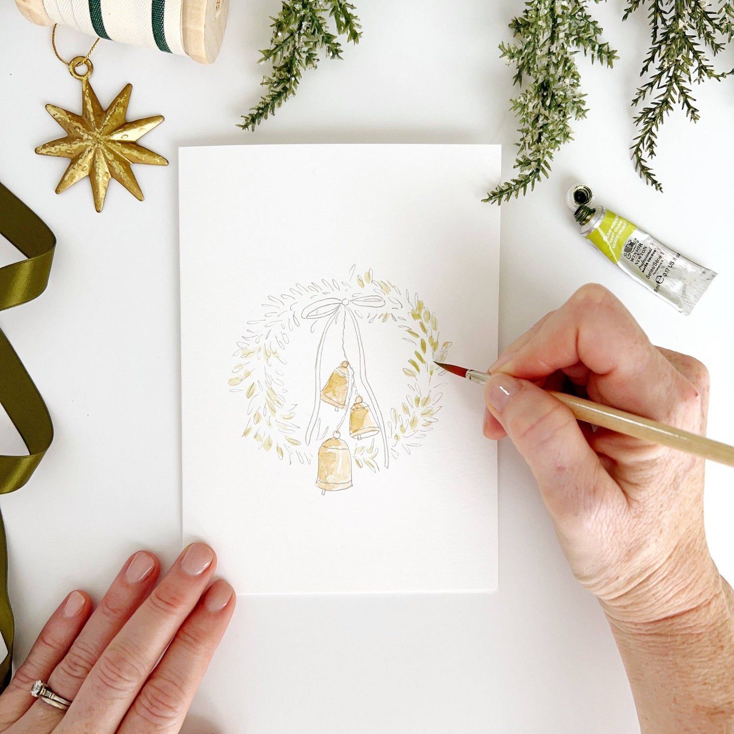 Emily Lex: Wreaths Paintable Notecards