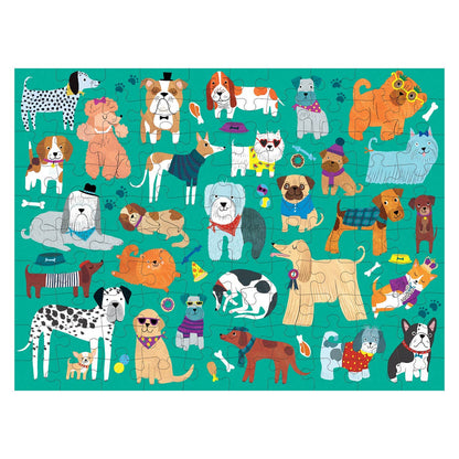 Mudpuppy: Cats &amp; Dogs 100 Piece Double-Sided Puzzle