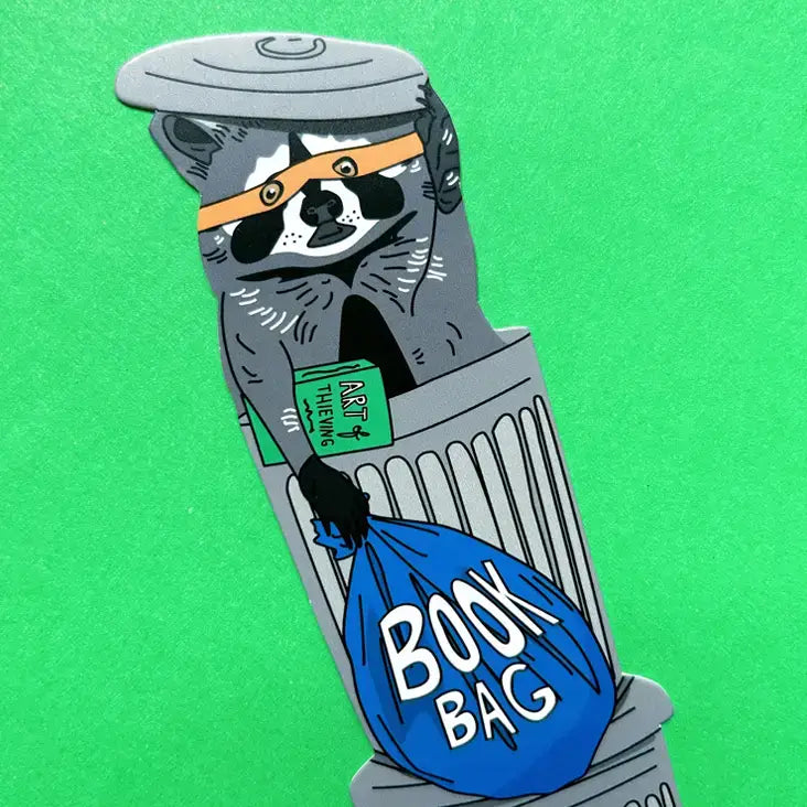 Humdrum: Naughty Book Loving Raccoon Bookmark
