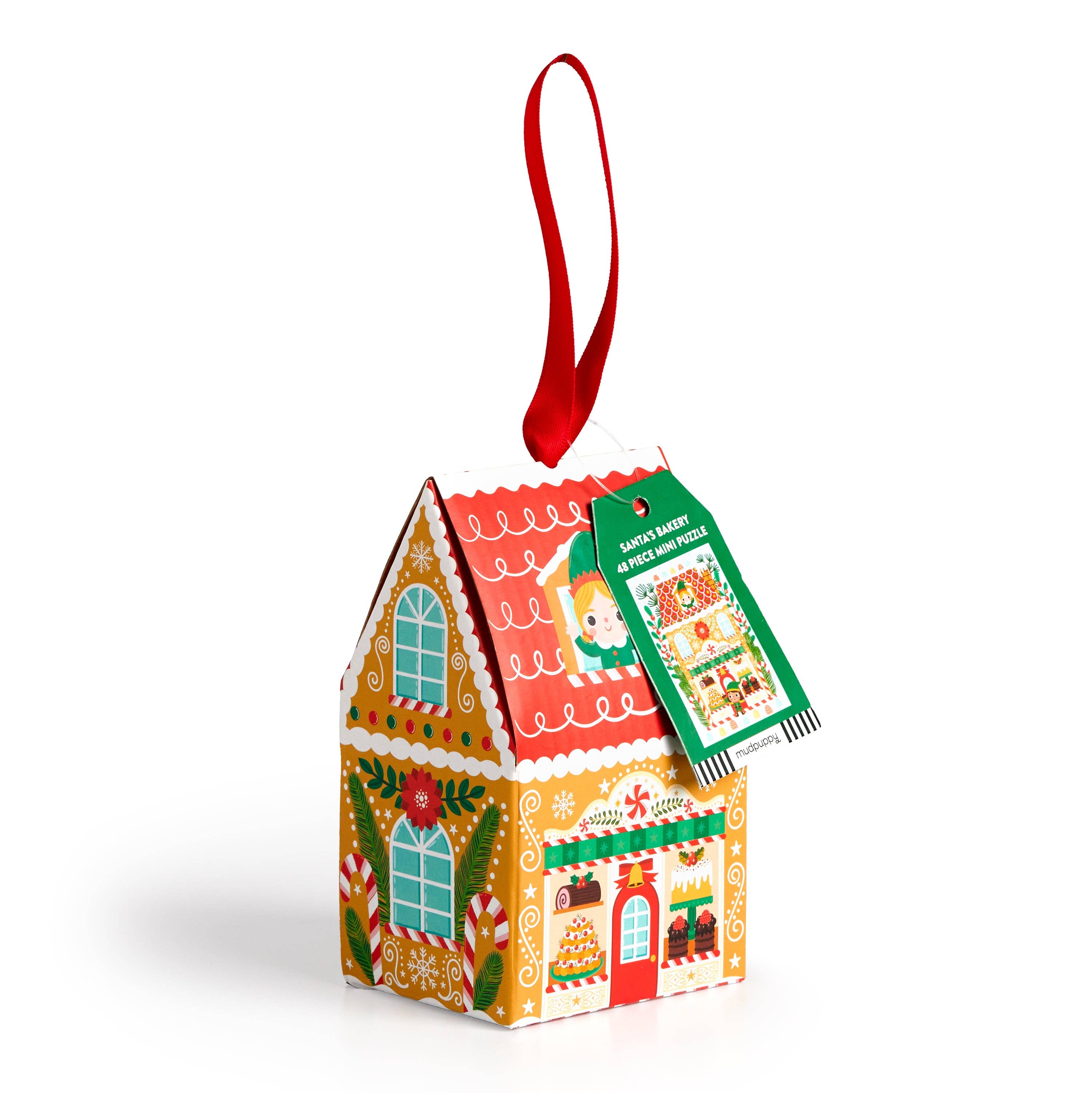 Galison Puzzle Ornament: Santa&