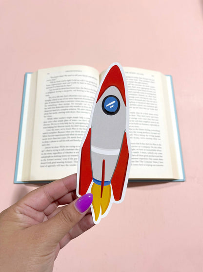Rocket Die Cut Bookmark