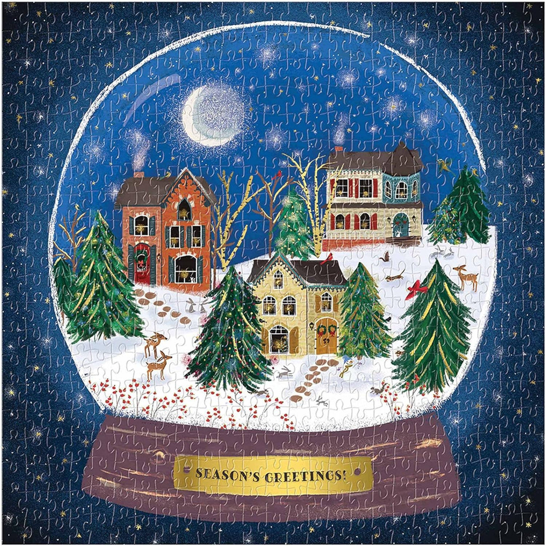 Galison: Joy LaForme  Winter Snow Globe 500 Piece Foil Puzzle