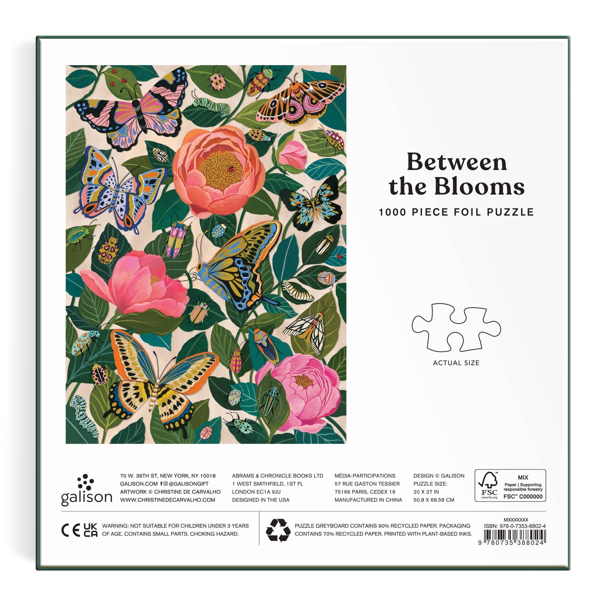 Galison:Between the Blooms 1000 Piece Foil Puzzle