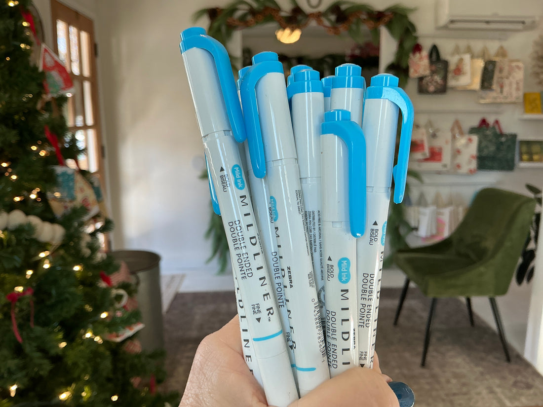 Zebra Mildliner Double-Ended Highlighter: Soda Blue