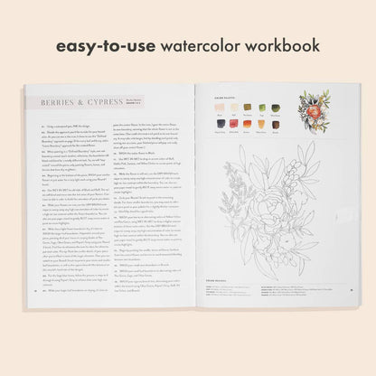 Watercolor Workbook: 25 Beginner Botanical Projects on Premium Watercolor Paper