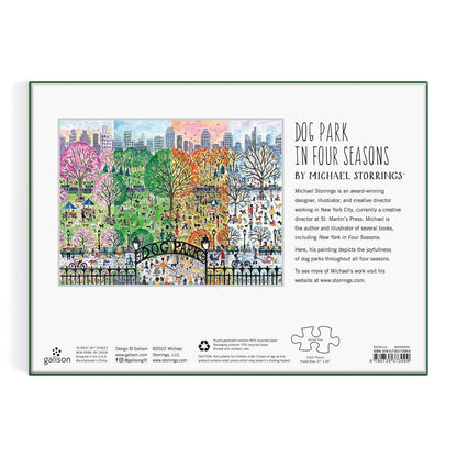 Galison: Michael Storrings Dog Park in Four Seasons 1000 Piece Puzzle