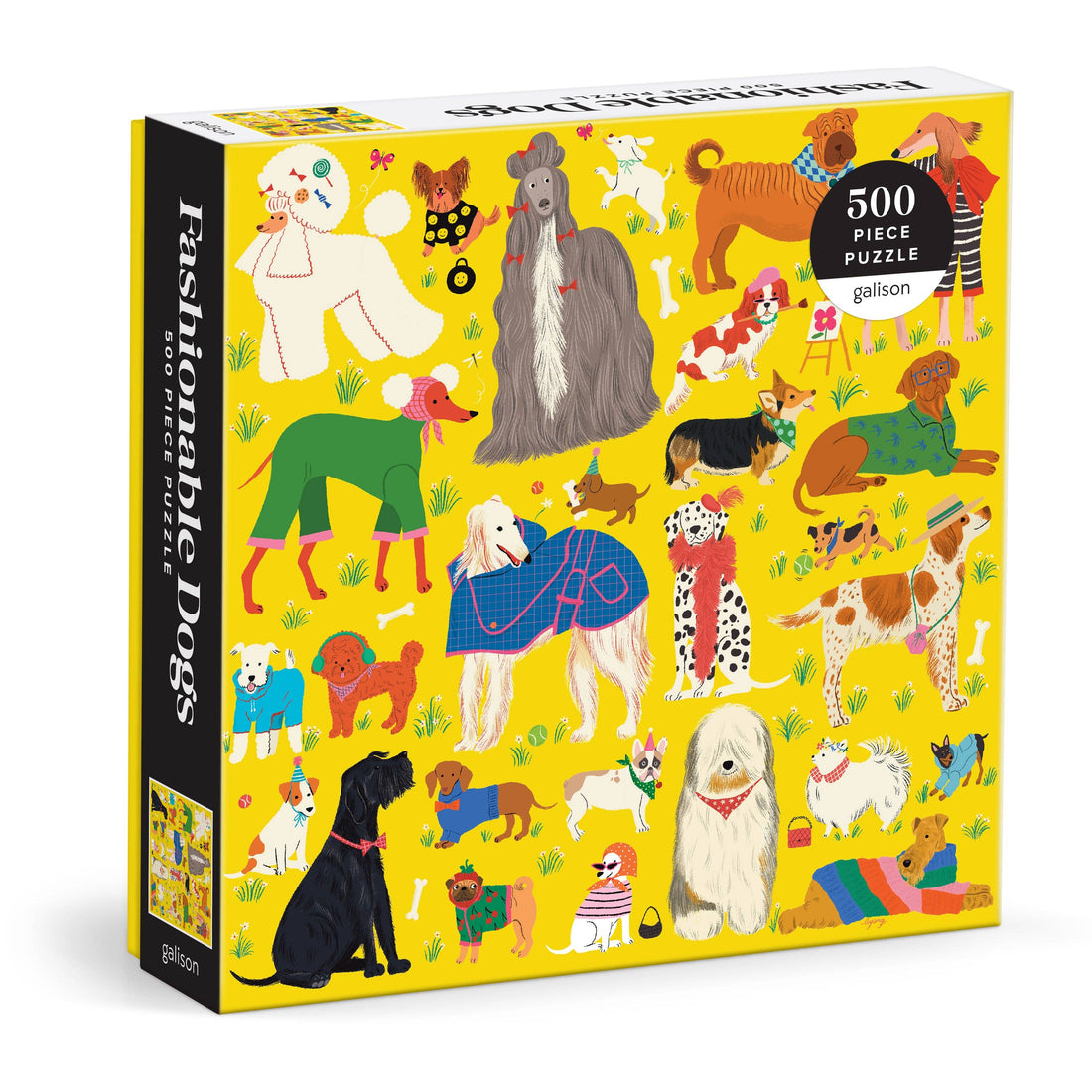 Galison: Fashionable Dogs 500 Piece Puzzle