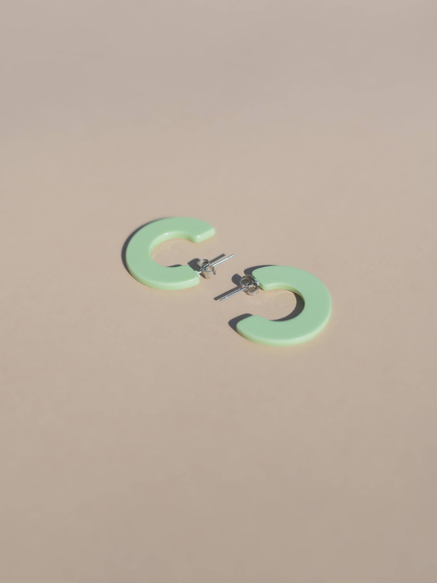 Green Hoop Earrings: Ray, Kiwi