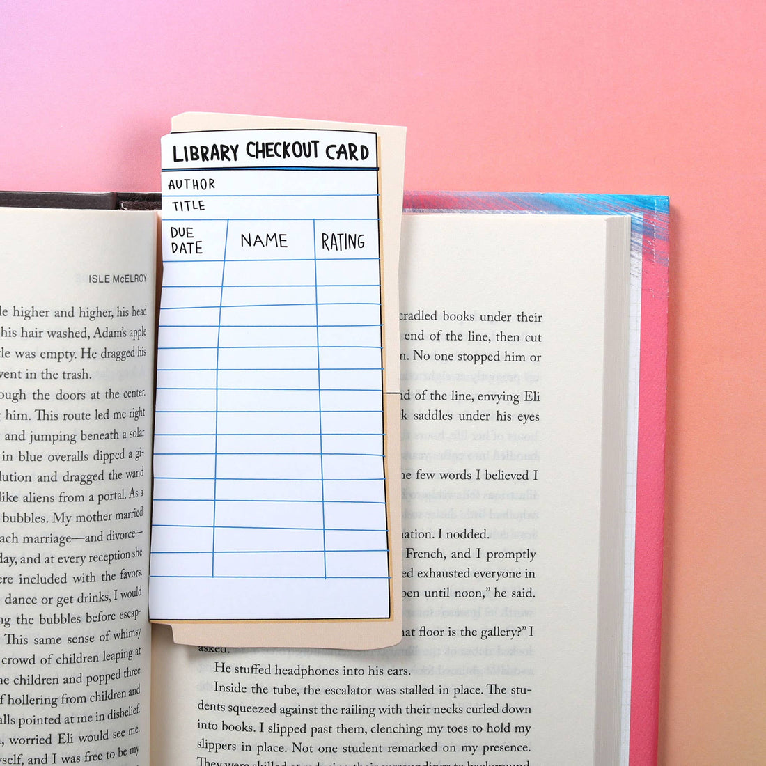 Library Card Bookmark (it&