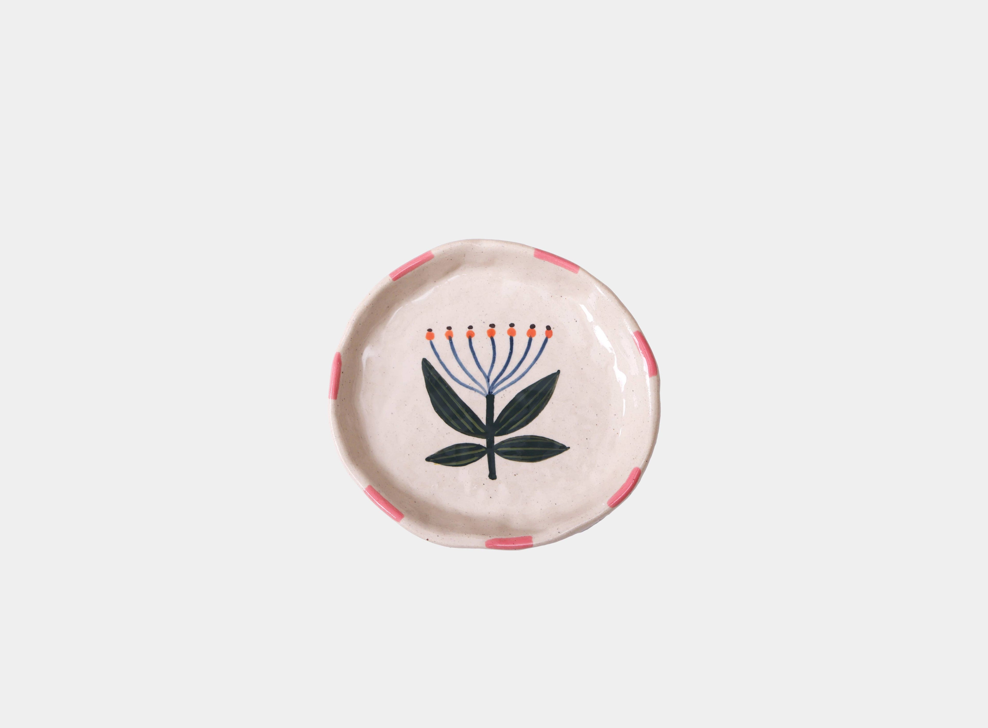ChaGo Art: Flower Trinket Dish, Ceramic