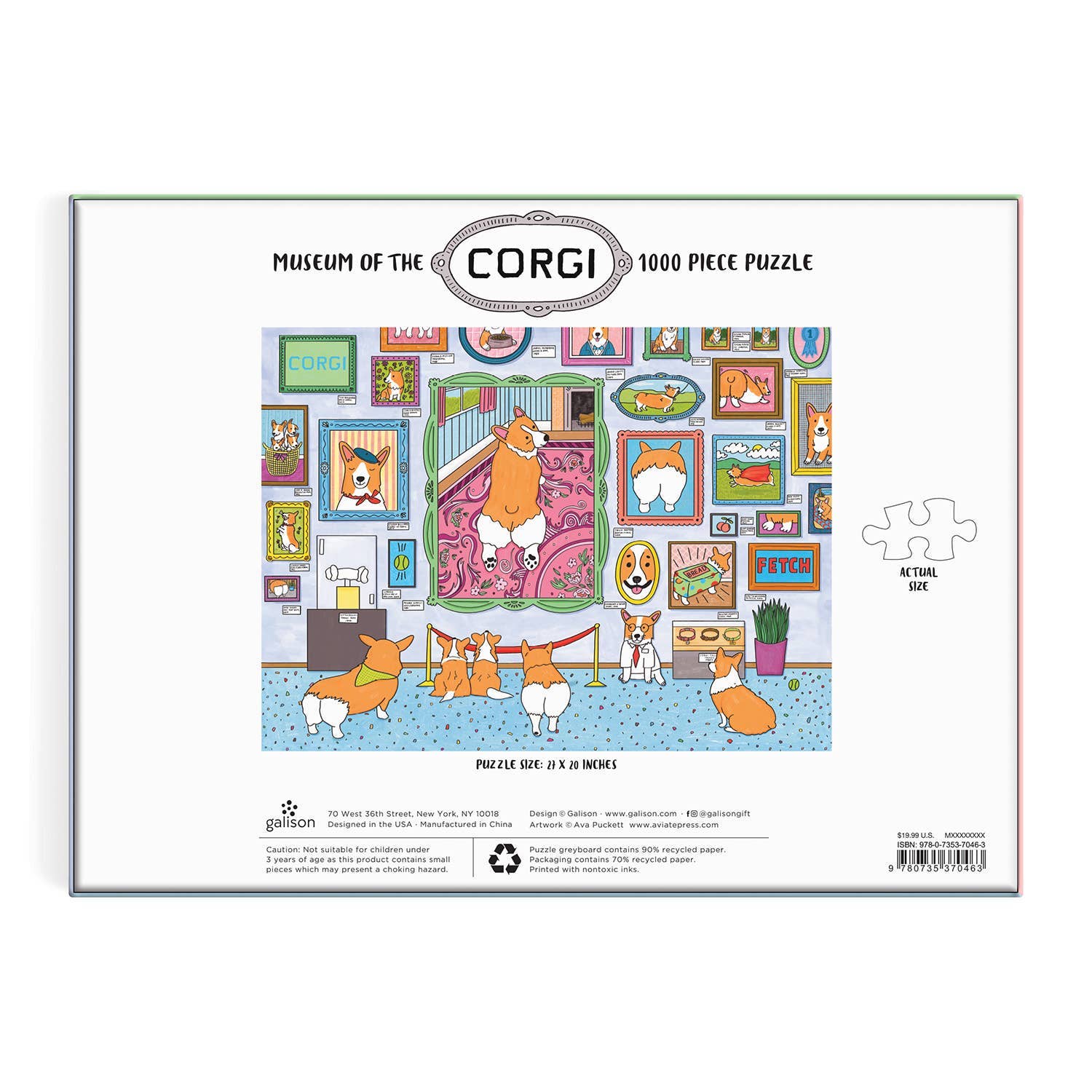Galison: Museum of the Corgi 1000 Piece Puzzle