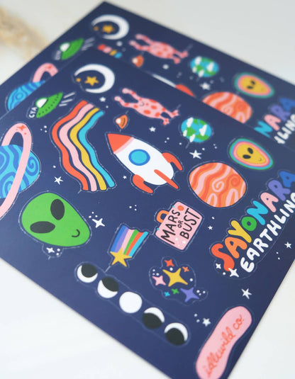 Space Race Sticker Sheets
