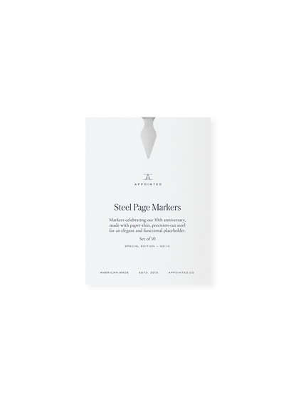Limited Edition: Steel Page Markers
