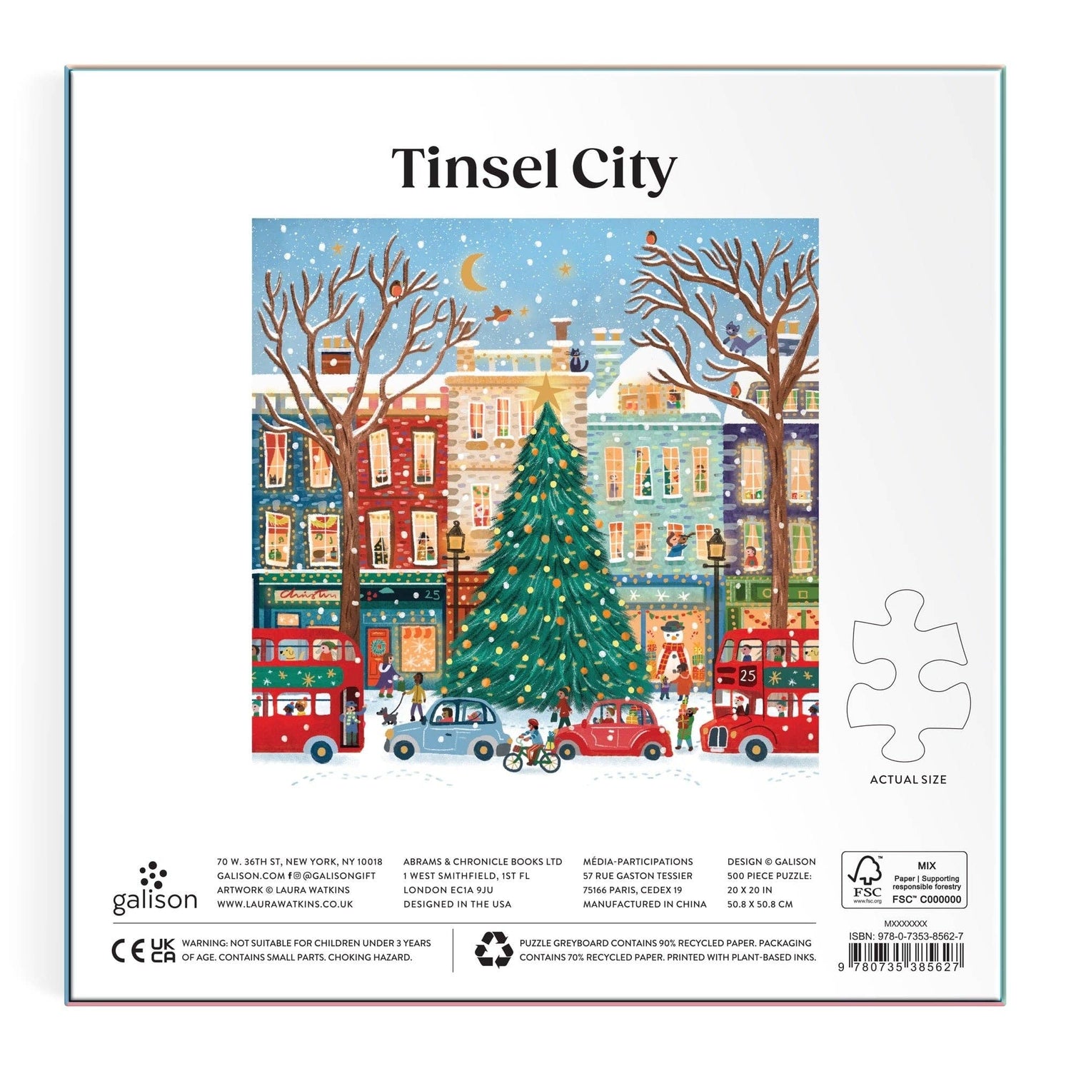 Galison: Tinsel City 500 Piece Foil Puzzle