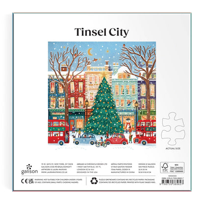 Galison: Tinsel City 500 Piece Foil Puzzle