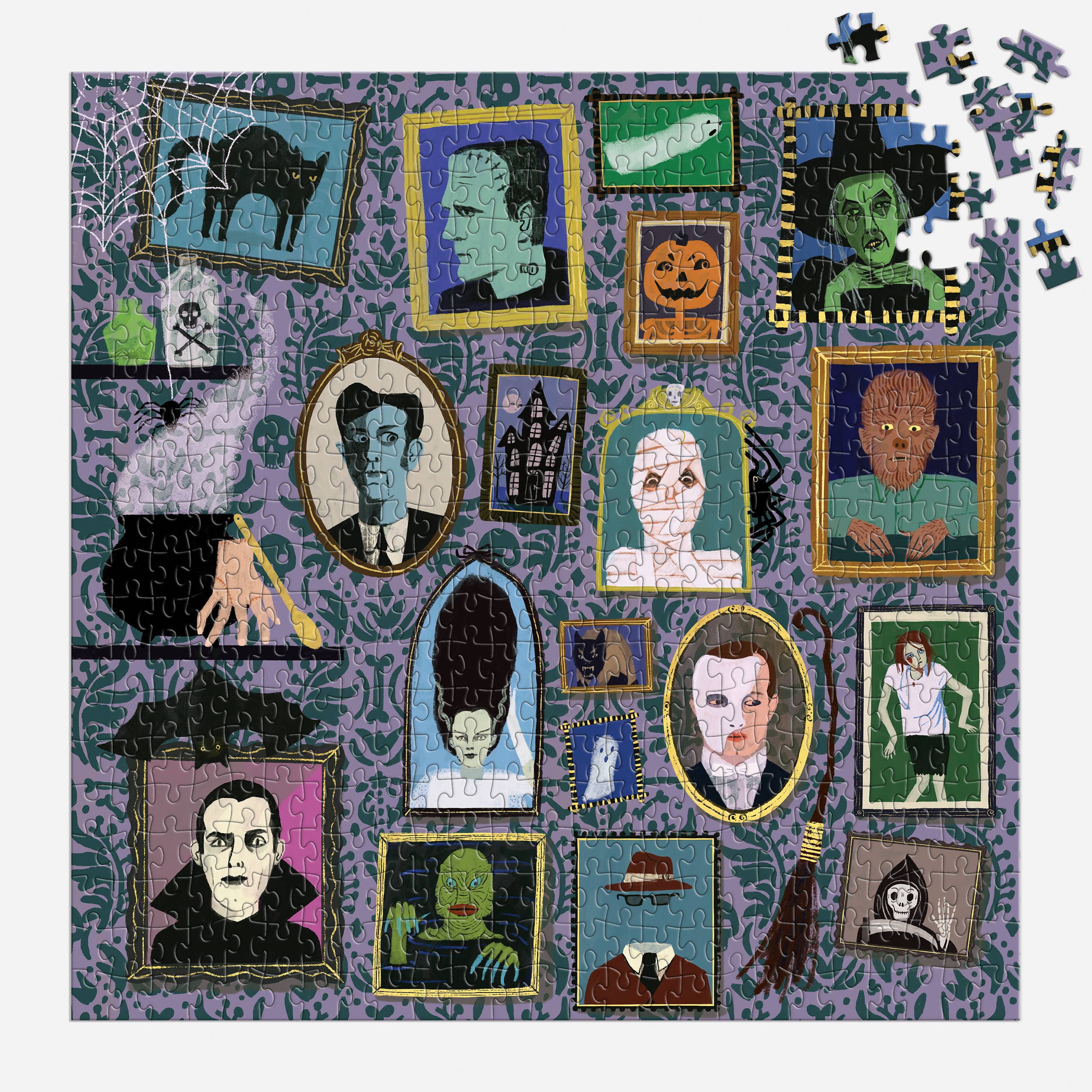 Galison: Spooky Portraits 500 Piece Foil Puzzle