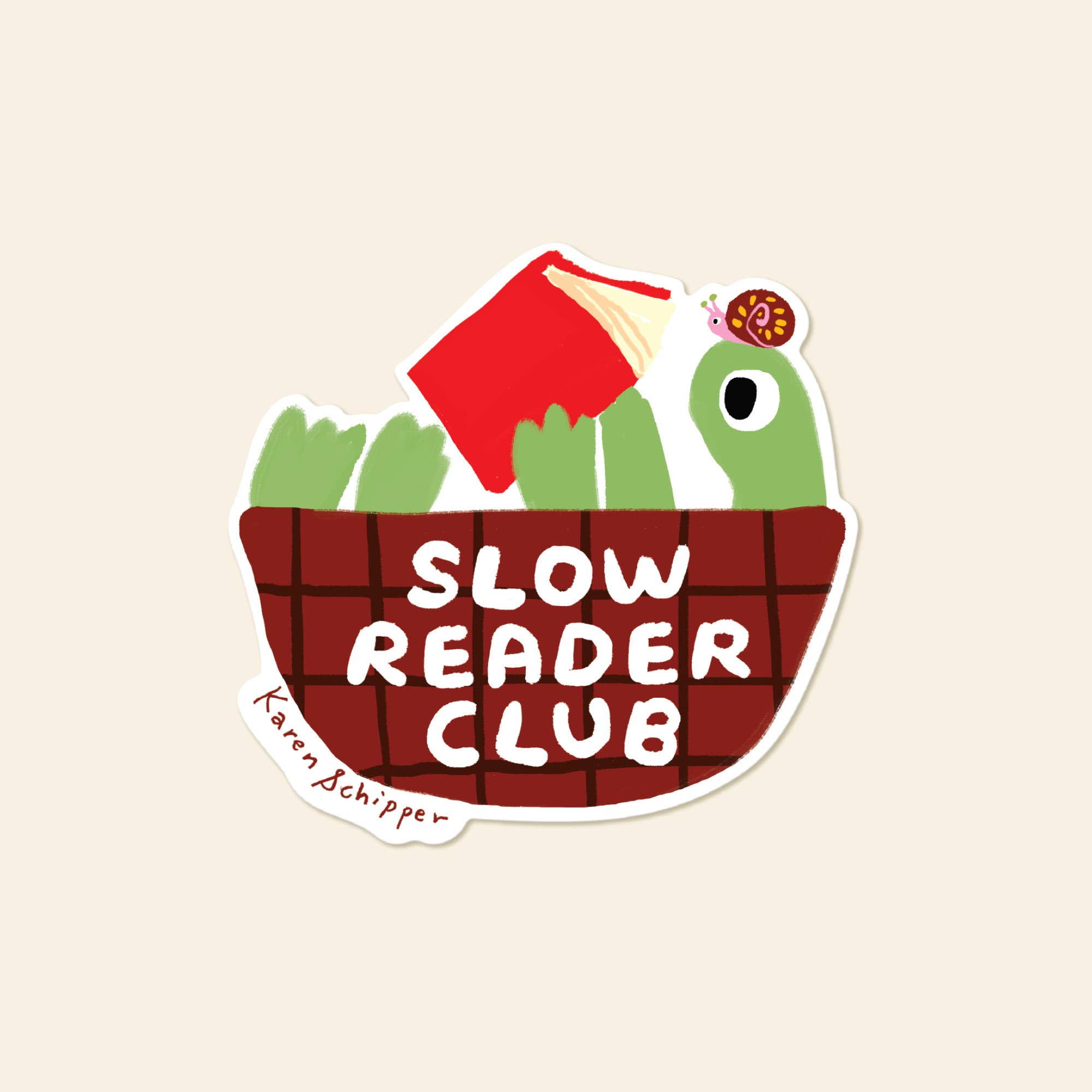 Slow Reader Club Sticker