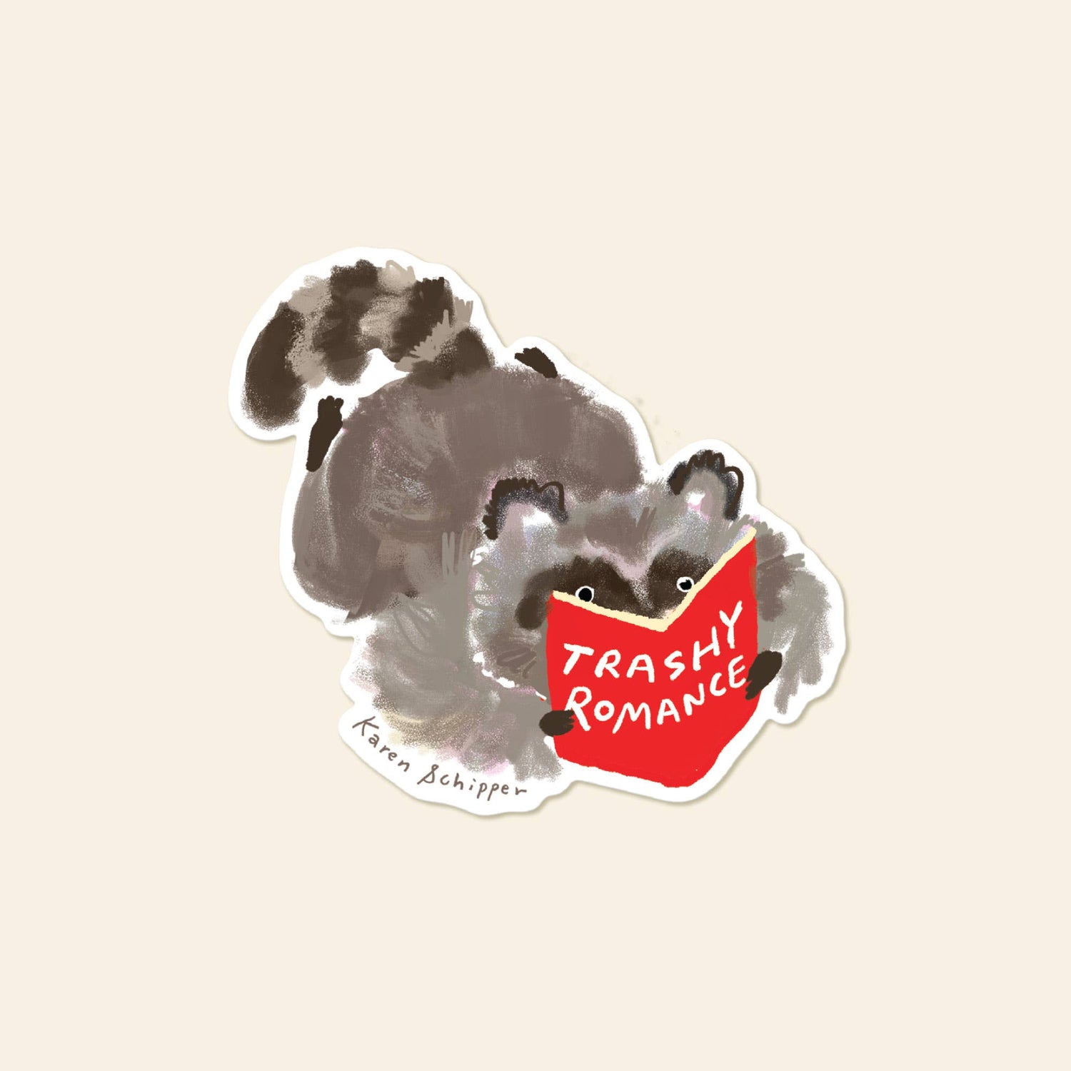 Trashy Romance Racoon Sticker