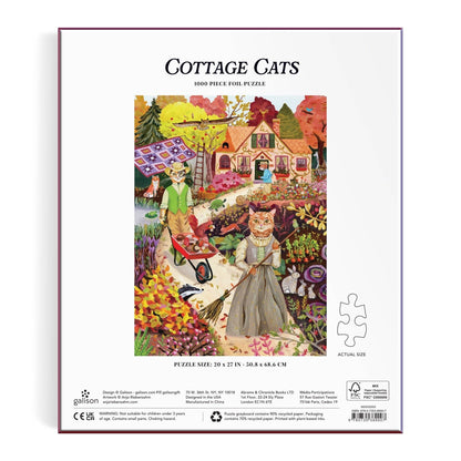 Galison: Cottage Cats 1000 Piece Foil Puzzle