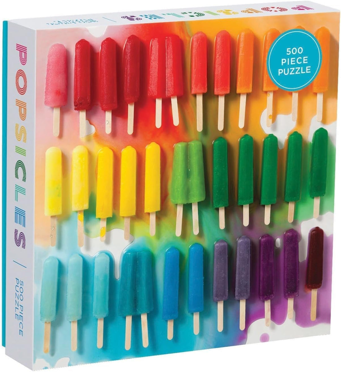 Galison 500 Piece Rainbow Popsicle Jigsaw Puzzle