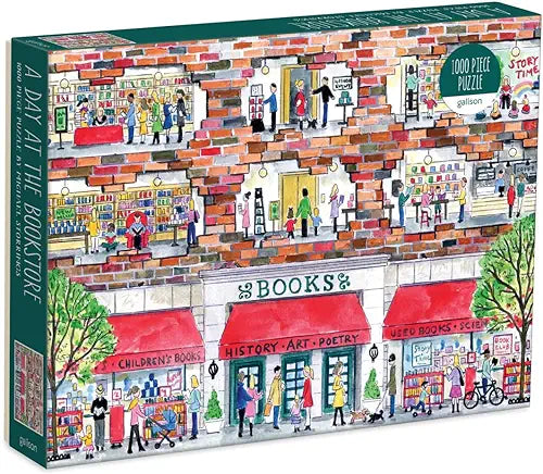 Galison Michael Storrings A Day at The Bookstore 1000 Piece Puzzle