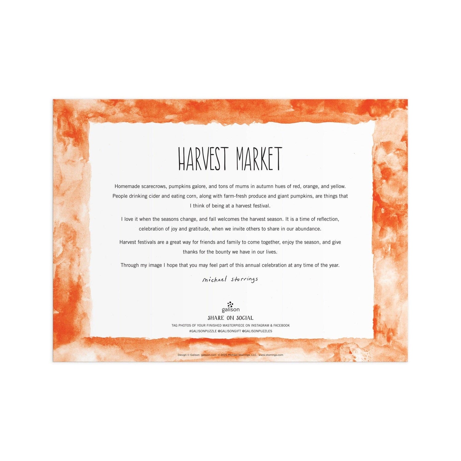 Galison: Michael Storrings Harvest Market 1000 Piece Puzzle