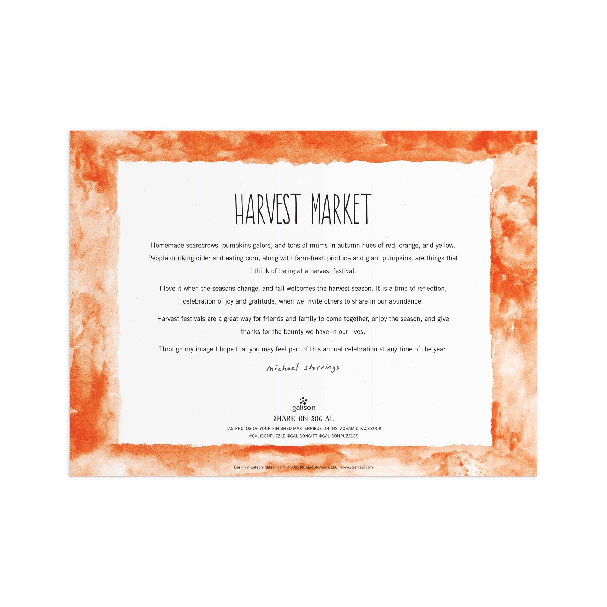 Galison: Michael Storrings Harvest Market 1000 Piece Puzzle
