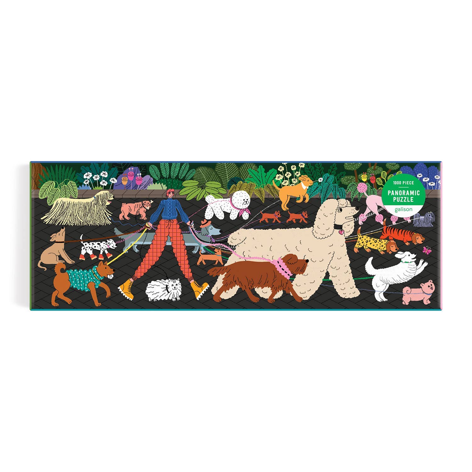 Galison: Dog Walk 1000 Piece Panoramic Puzzle