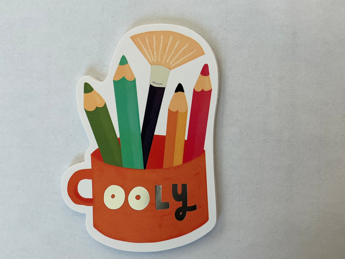Colored Pencils in Art Cup Sticker