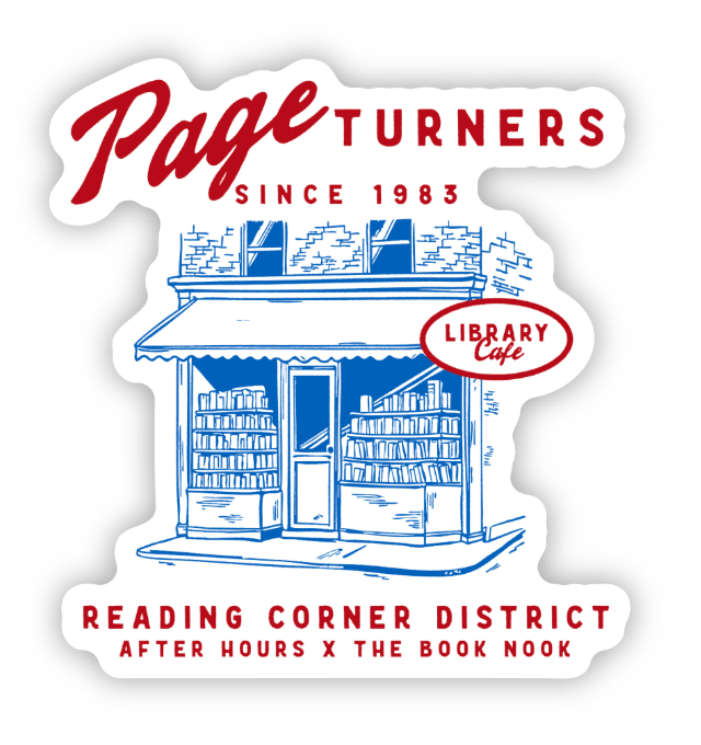 Page Turners Library Cafe Sticker