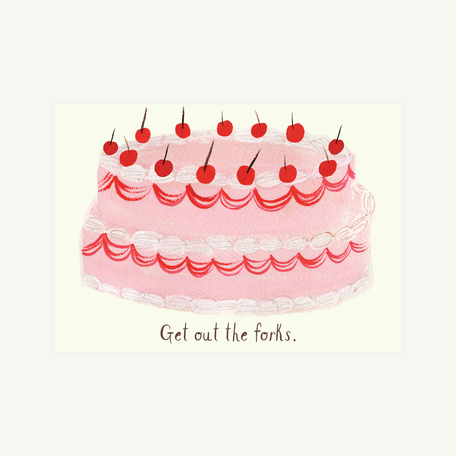 Forks Out Birthday Card