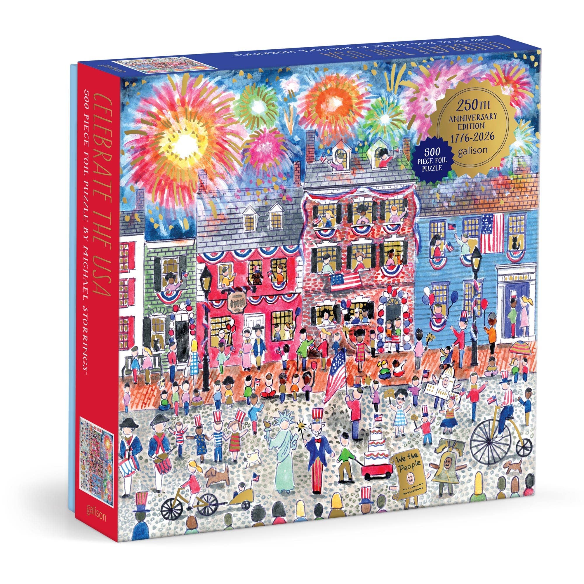 Galison: Michael Storrings Celebrate The USA 500 Piece Foil Puzzle