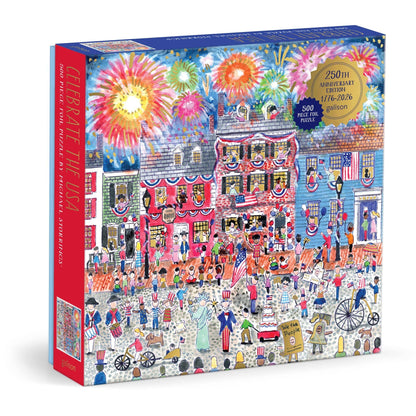 Galison: Michael Storrings Celebrate The USA 500 Piece Foil Puzzle