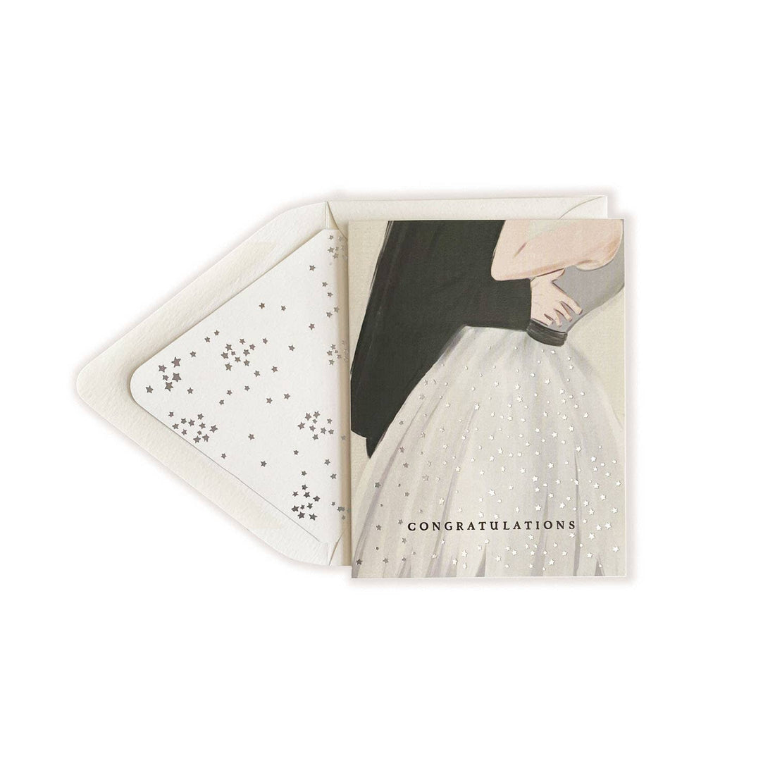 Congratulations Couple Dress and Tux Greeting Card