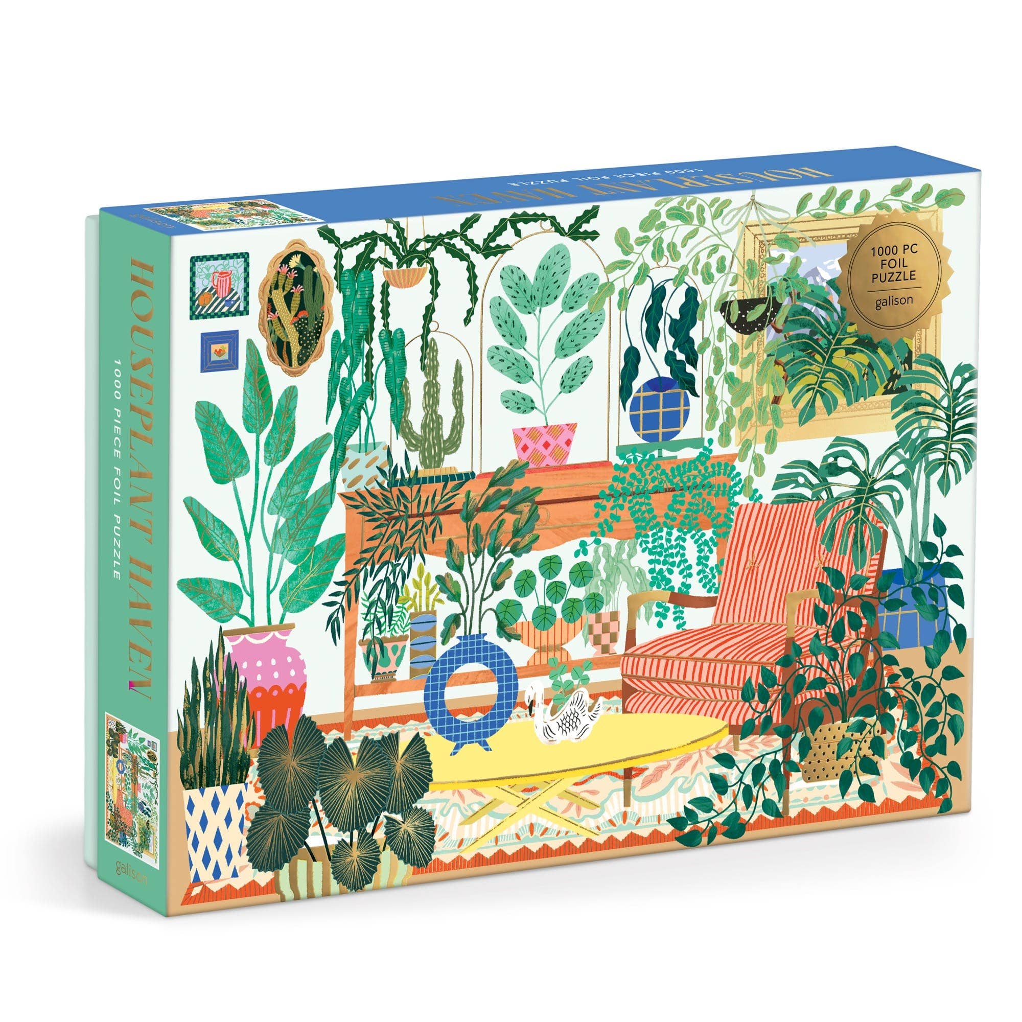 Galison: Houseplant Haven 1000 Piece Foil Puzzle