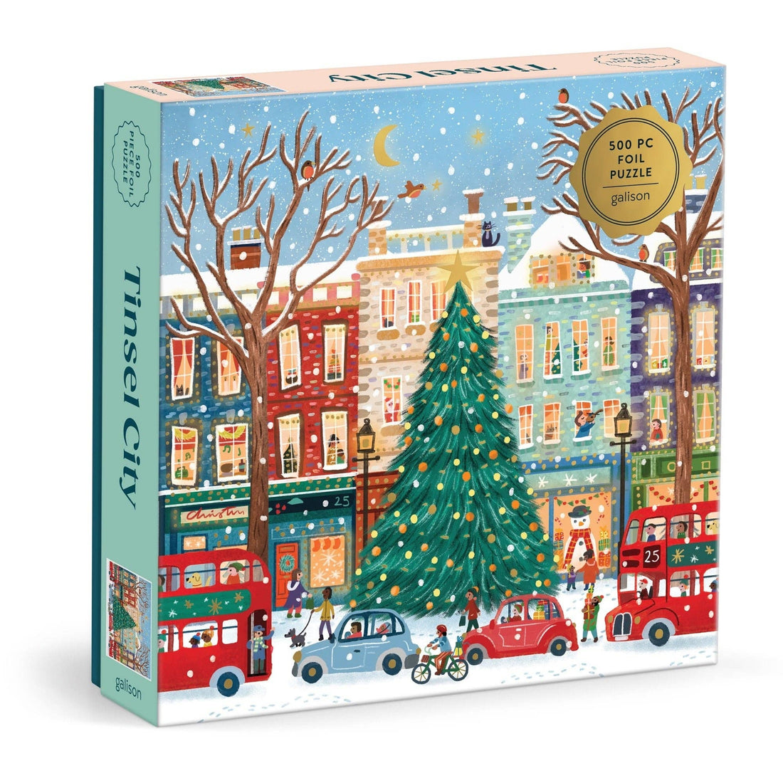 Galison: Tinsel City 500 Piece Foil Puzzle