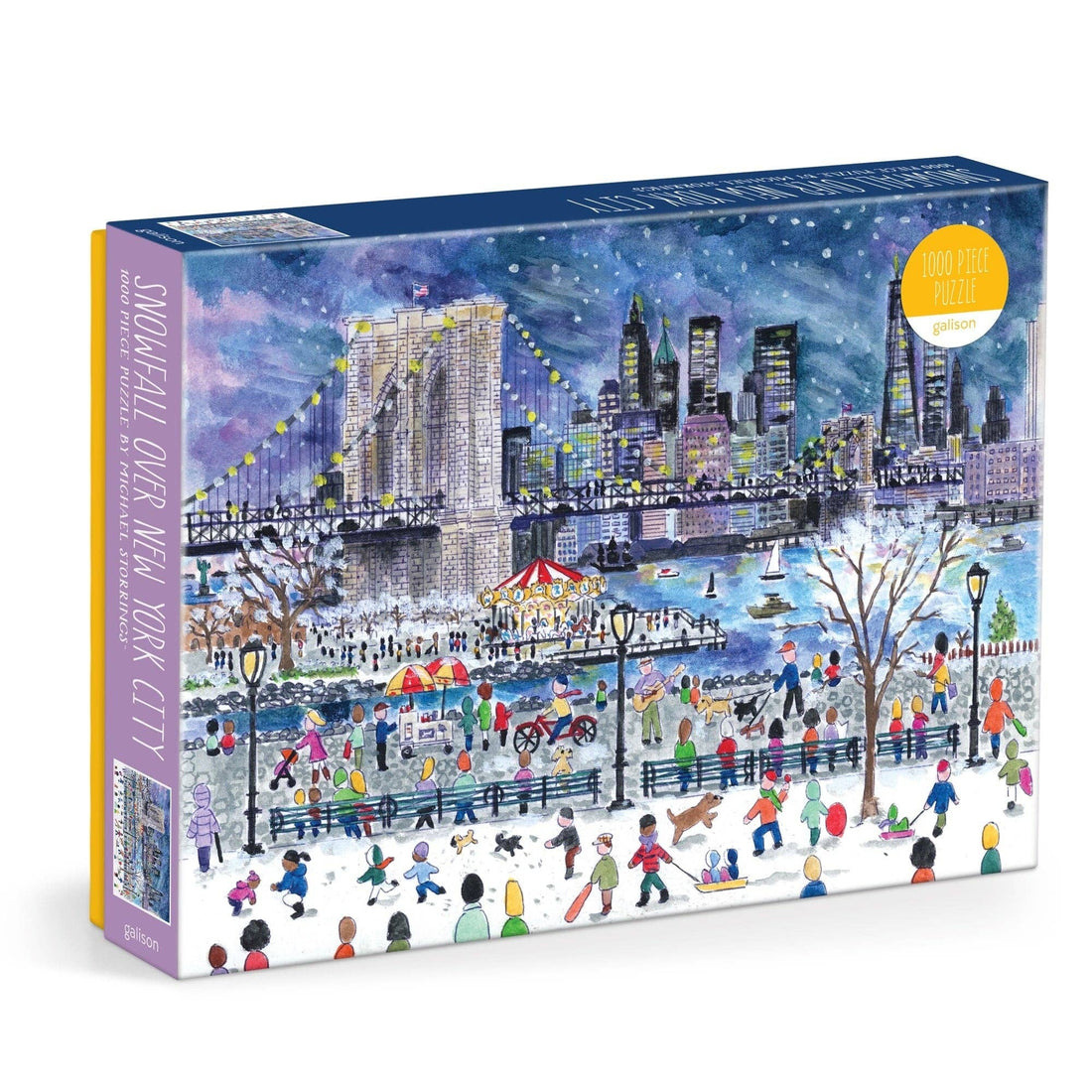 Galison: Michael Storrings Snowfall Over New York City 1000 Piece Puzzle