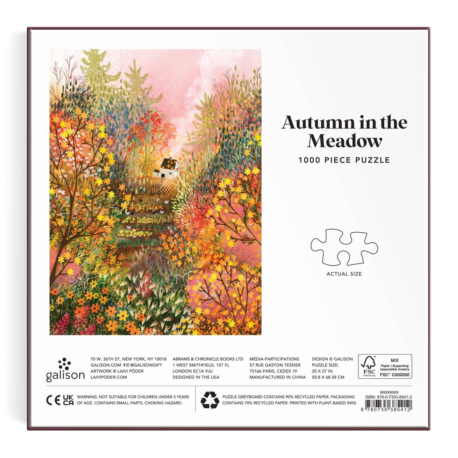 Galison: Autumn in the Meadow 1000 Piece Puzzle